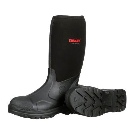 Tingley Tingley Badger Neoprene Boots, Plain Toe, Upper Rubber Sole, Steel Shank, 15"H, Blk, Size 12 87151.12